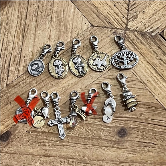 Silpada Jewelry - retired Silpada Sterling Silver Brass Charms boy girl dog tree cross U PICK
